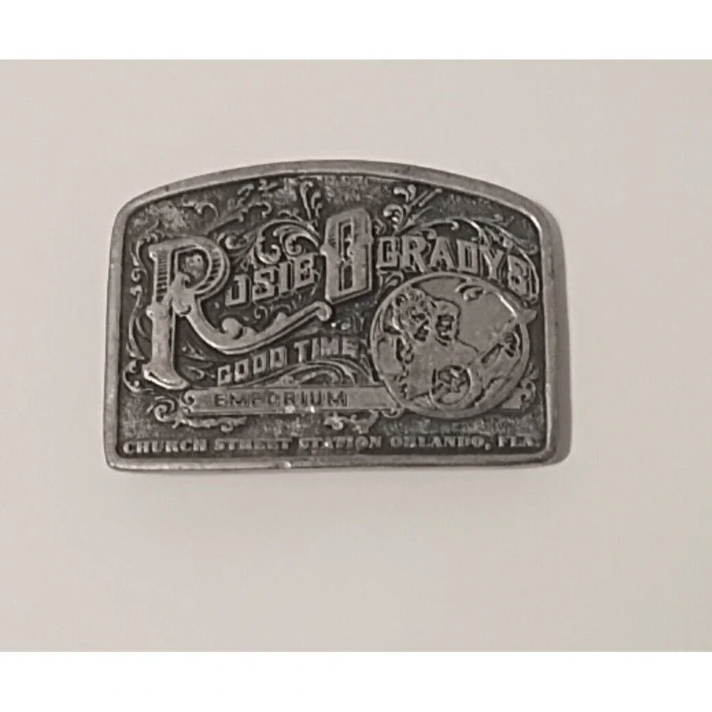 Vtg Belt Buckle Rosie O'Grady's Good Time Emporium Church Street Station